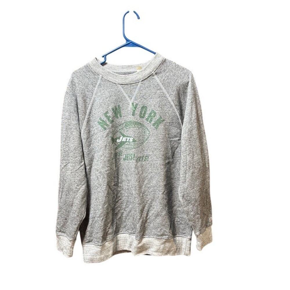 Tailgate New York Jets Sweatshirt Men’s XS Gray Raglan Crewneck NFL